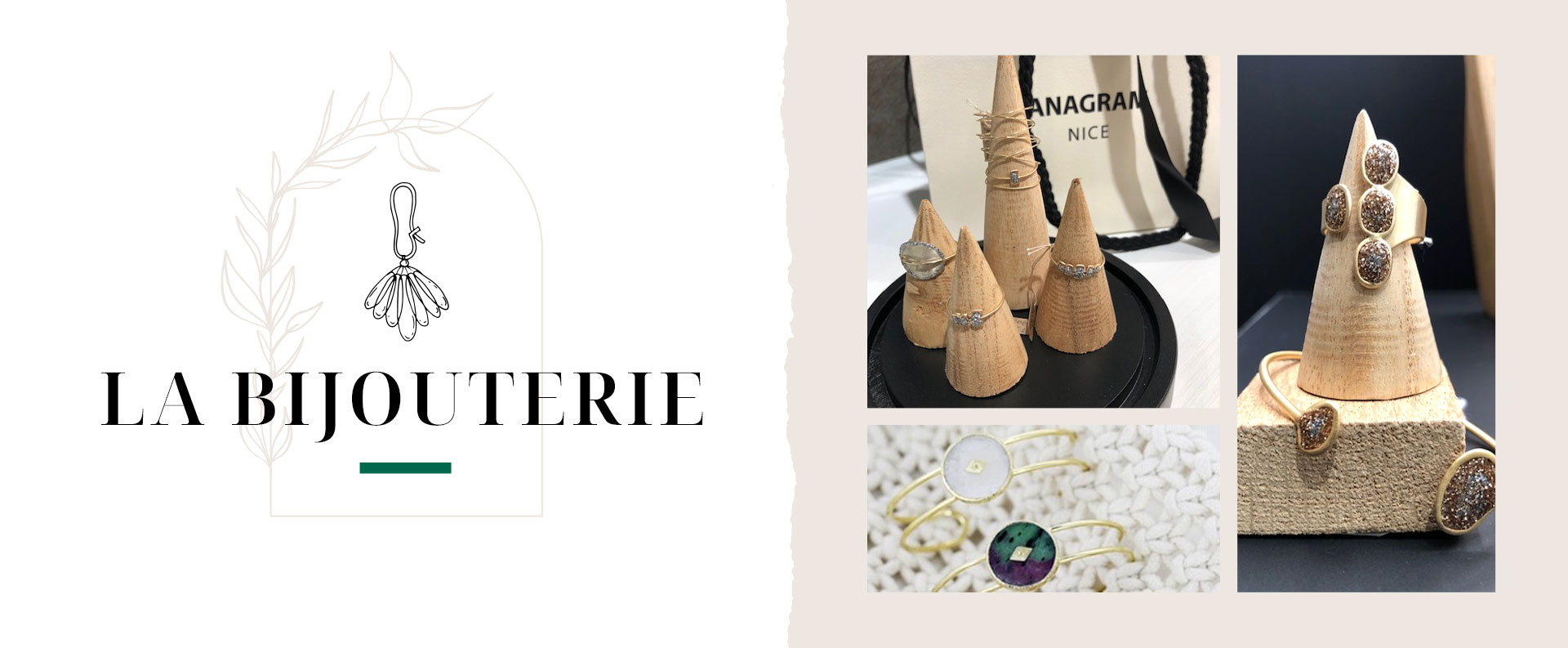 Collection de bijoux boutique Anagram à Nice